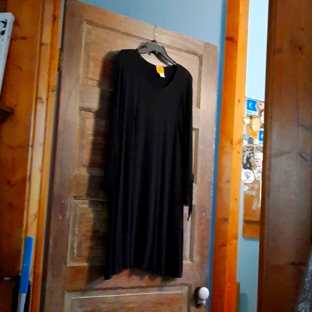 Ruby RD. Black Fringe Dress, Size S